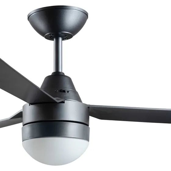 Ventilador de techo Beacon Megara con luz, titanio, 122 cm