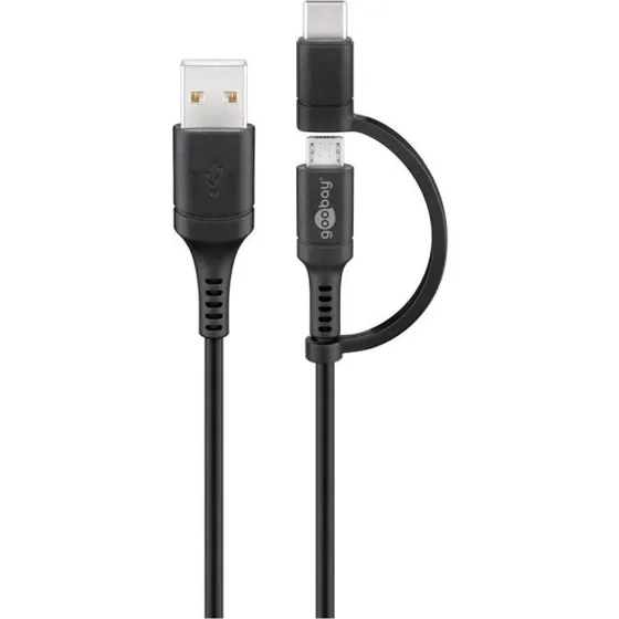 Marca Cable 2 en 1 USB-C a Micro-USB 1m
