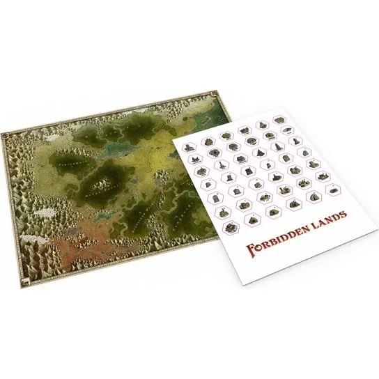Nosolorol Forbidden Lands: Mapa Extra de Juego y Pegatinas
