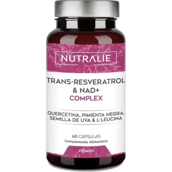 Nutralie Trans Resveratrol y NAD+ Complex con Quercetina, 60 Cápsulas