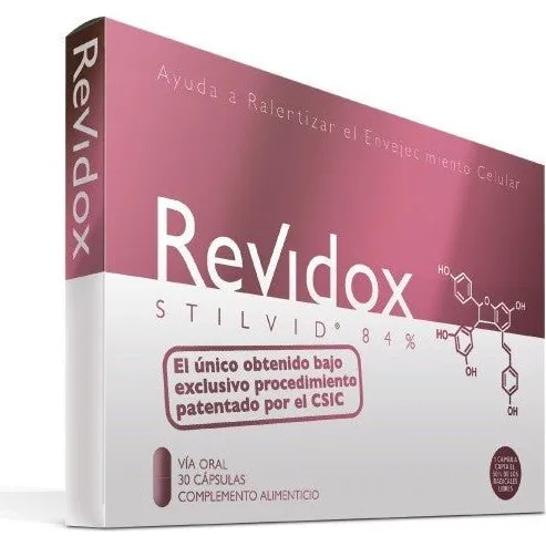 Revidox 30 Cápsulas - Complemento Antiedad con Resveratrol
