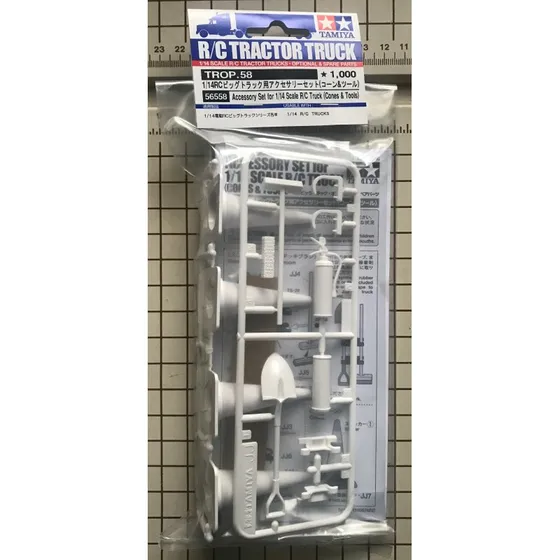Tamiya Accesorios Camión 1:14 Pilones, Pala, Extintor, Escoba