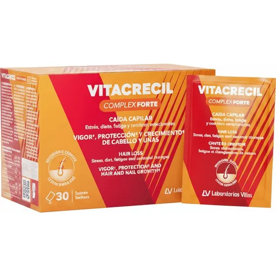 Vitacrecil Complex Forte 30 Sobres - Suplemento Capilar