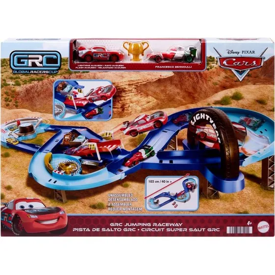 Mattel Disney Pixar Cars Pista de Salto con Rayo McQueen y Francesco