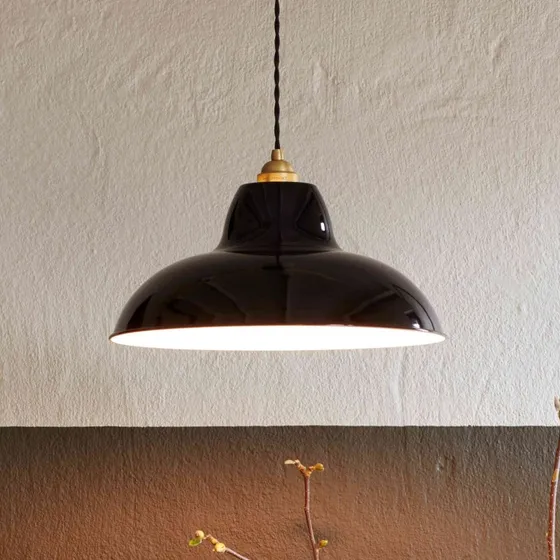 Anglepoise Original 1227 Brass Midi Wide Lámpara Colgante Negra