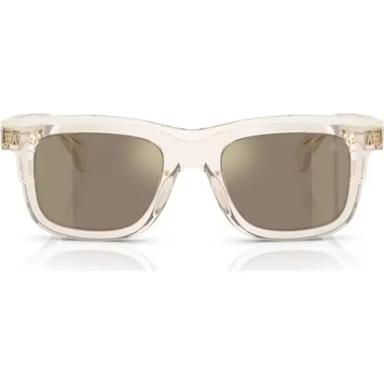 Moncler ME6004 Gafas de Sol Cuadradas Unisex Blancas con Lente Marrón