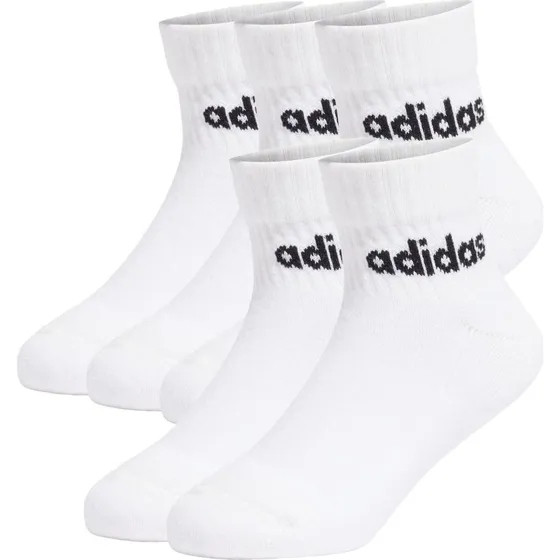 adidas Calcetines Linear Ank 5P Infantil - Blanco