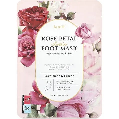 Koelf Mascarilla Satinada para Pies con Pétalos de Rosa - 1 par