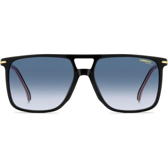 Carrera 366/S Gafas de Sol Hombre Cuadradas Negras Polarizadas