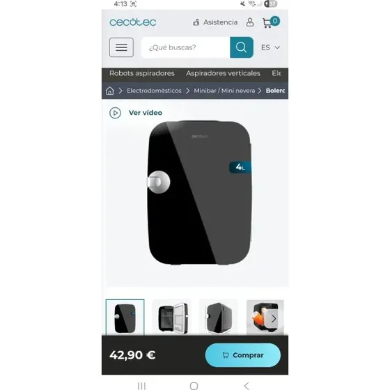 Bolero MiniCooling 4L Negro Río