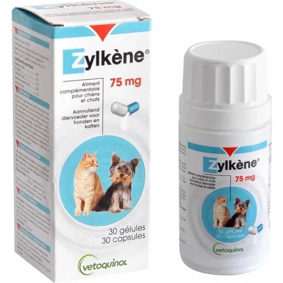 Zylkene Tranquilizante Natural para Perros y Gatos - 30 Cápsulas de 75 mg