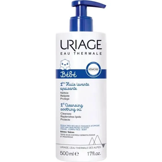 Uriage Aceite Limpiador Calmante 1ere Bebé, 500 ml