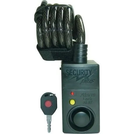 Security Plus AL07 Kabelschloss negro con alarma