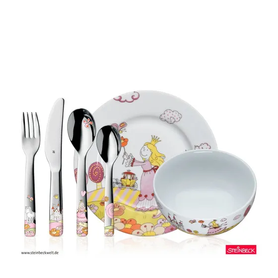 Set de Cubiertos Infantil WMF Princess Anneli, 6 Piezas
