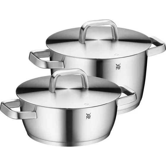 WMF Juego de ollas Iconic de 2 piezas en acero inoxidable Cromargan