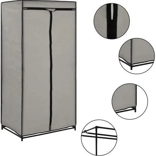 vidaXL Armario Gris 75x50x160 cm