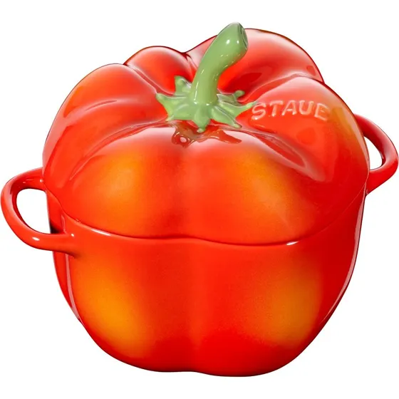 Staub Cocotte Mini Pimiento Cerámica Naranja-rojo 0,47 L