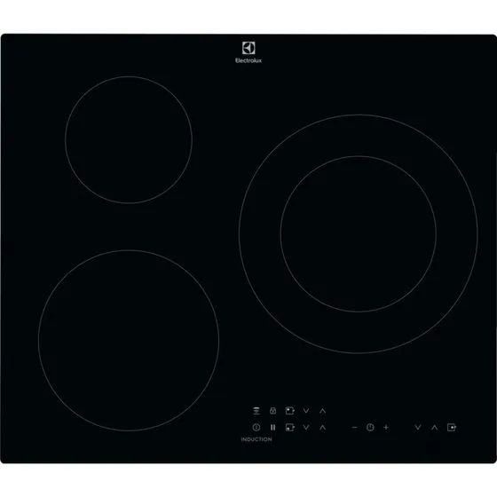 Placa de inducción Electrolux LIT60336C, 3 zonas, 60 cm, Negro