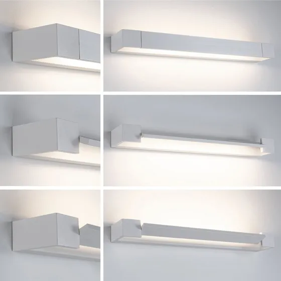 Paulmann Aplique de pared LED Lucille blanco 60 cm atenuable IP44