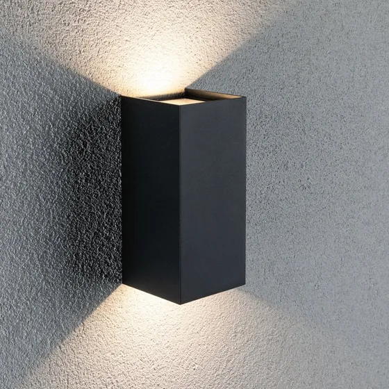 Paulmann Apliqué LED Flame Exterior Antracita 22 cm Arriba/Abajo