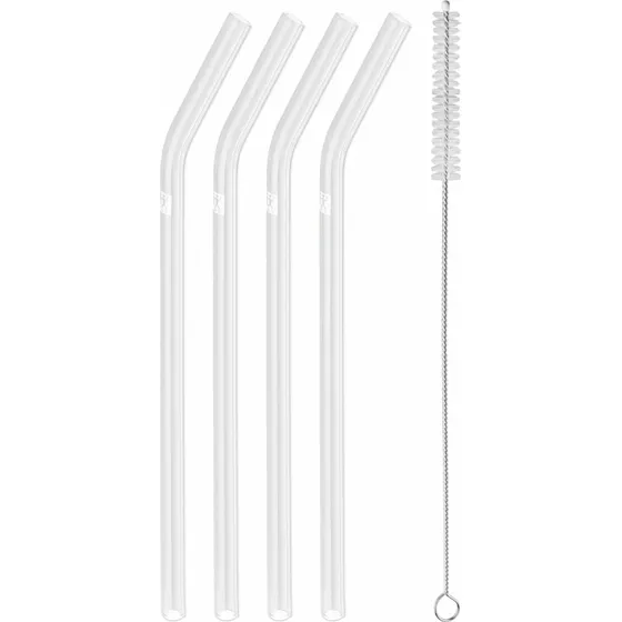 ZWILLING Sorrento Pajitas de Vidrio de Borosilicato (Set de 4)
