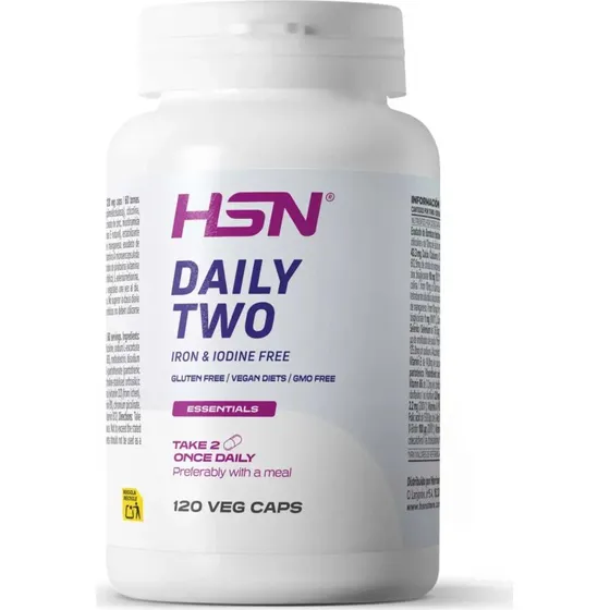 HSN Daily Two Multivitamínico (Sin Hierro ni Yodo) 120 Cápsulas