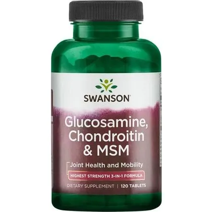 Swanson Glucosamina, Condroitina y MSM 120 Cápsulas