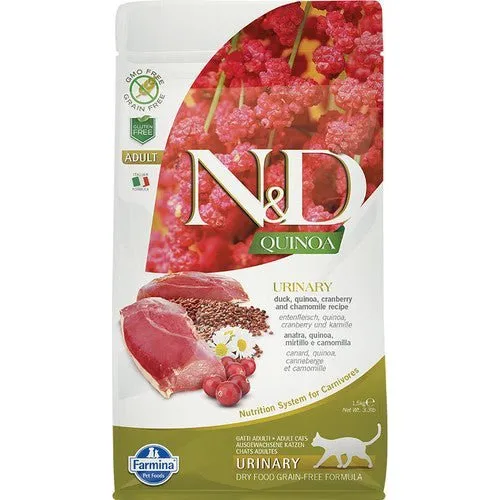 Farmina N&D Quinoa Urinary Pato y Arándanos para Gatos Adultos 5kg