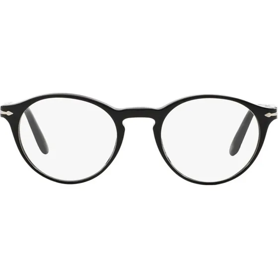 Persol PO3092V 9014 Monturas Ópticas de Acetato Negro Transparente
