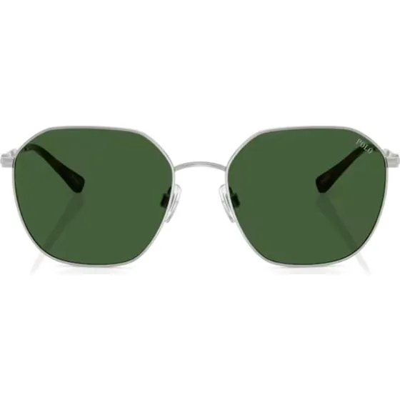 Polo Ralph Lauren PH3160 Gafas de Sol Geométricas Plata y Verde