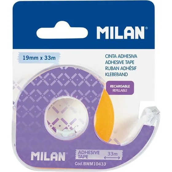 Milán Dispensador Cinta Adhesiva 19 mm x 33 m Lila