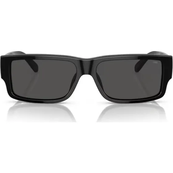 Diesel DL 2003 Gafas de Sol Hombre Rectangulares Negras con Lente Gris
