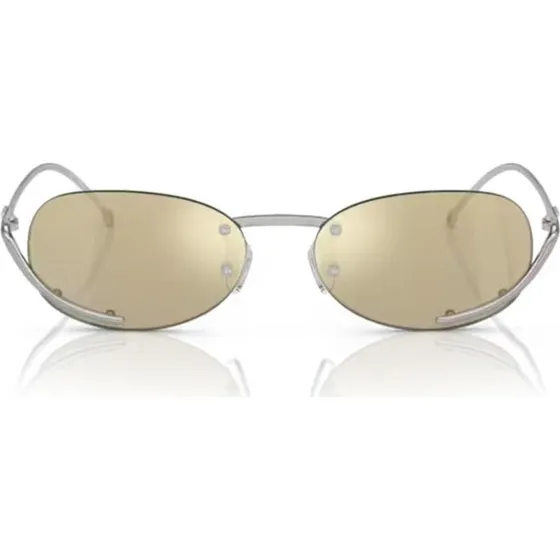 Diesel DL 1004 Gafas de Sol Unisex Plata Ovaladas Amarillo 53mm