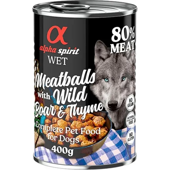 Alpha Spirit Albóndigas de Jabalí y Tomillo 6x400g