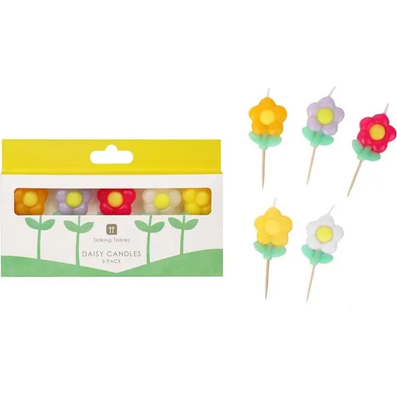 Talking Tables Daisy Velas Multicolor (5 unidades)