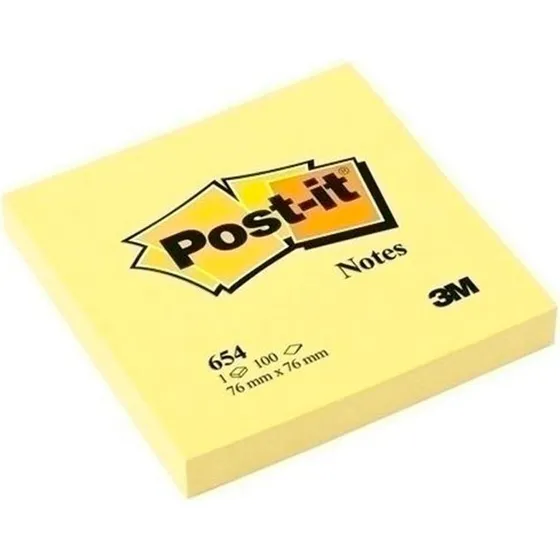 Post-It Notas Adhesivas Amarillas 76x76mm 100 Hojas