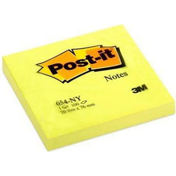 Post-It Notas Adhesivas Amarillo Neón 76x76mm 100 Hojas