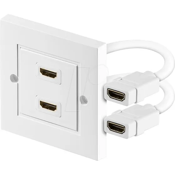 Marca: Placa Pared Doble HDMI Blanco