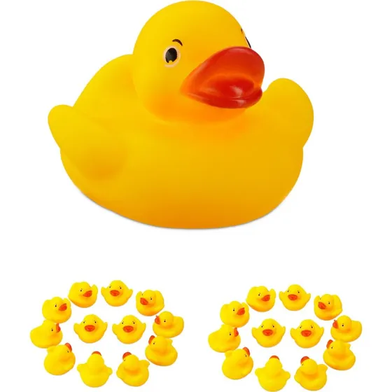 Mambo Pack de 25 Patitos de Goma Amarillos