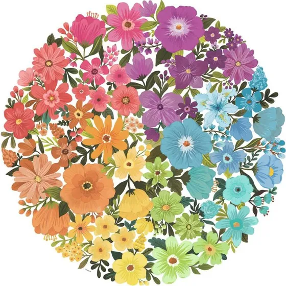 Ravensburger Puzzle Circular Flores 500 Piezas