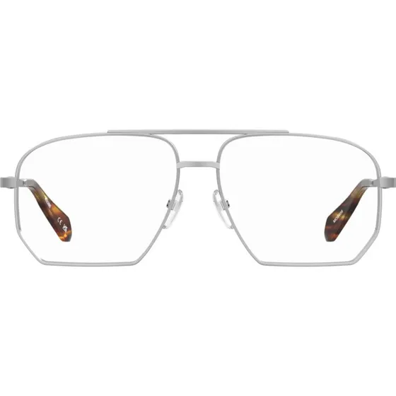 Moschino Mos656 Gafas de Vista Cuadradas Plateadas para Hombre