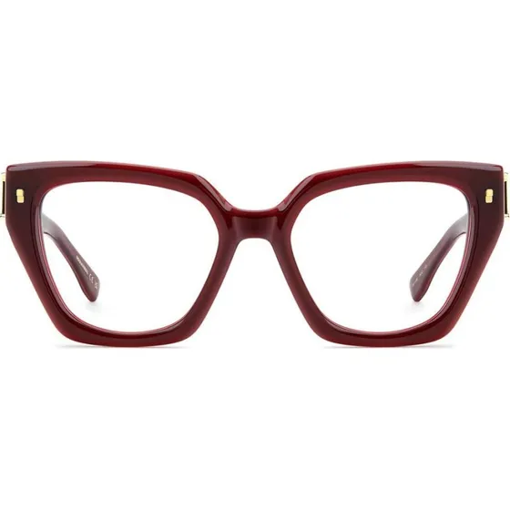 Dsquared2 D2 0186 Gafas de Vista Cuadradas para Mujer - Rojo