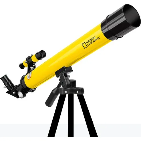 National Geographic BR-9101001 Telescopio Reflector 100x Negro Amarillo