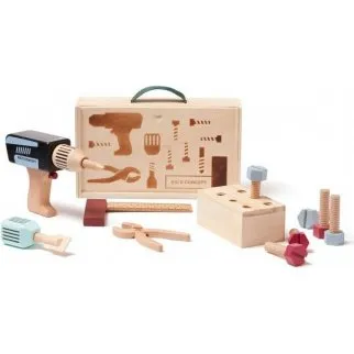 Kid's Concept Caja de Herramientas de Madera con Taladro