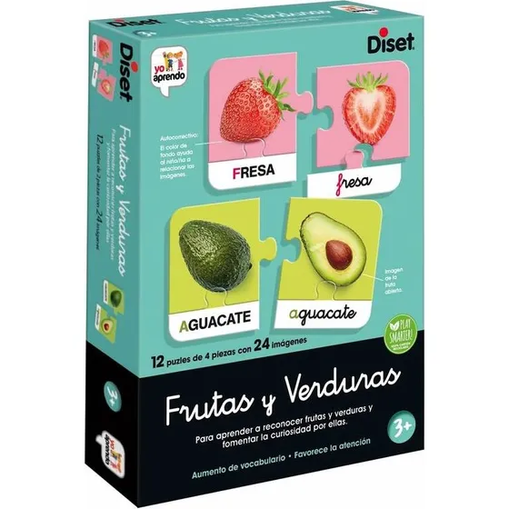 Diset Set Puzles Frutas y Verduras 48 Piezas