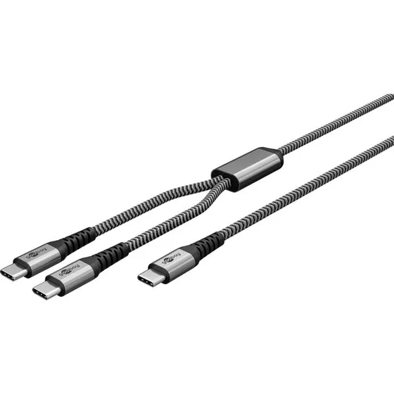 Goobay Cable Textil USB-C a 2x USB-C 1,5 m