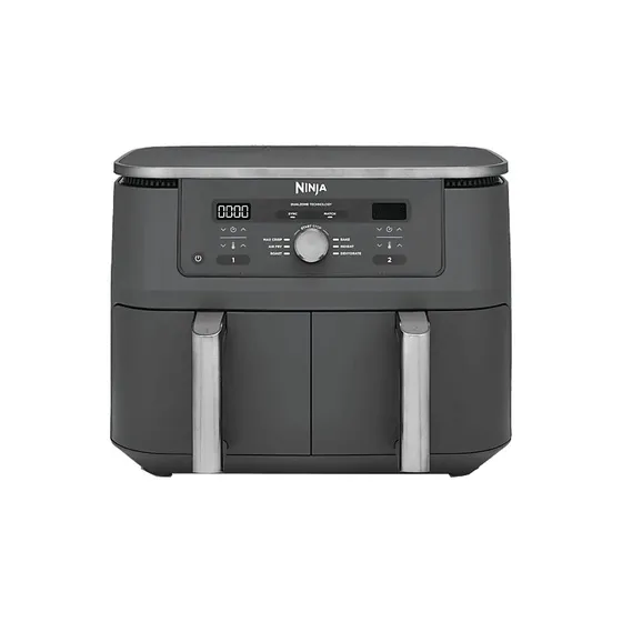 Ninja DZ400EU Freidora de Aire 9,5L Doble Cesta Gris Metalizado