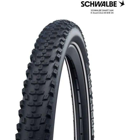 Schwalbe Smart S.A.M. 26x2.00 K-Guard Rígida Negro