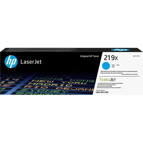 HP 219X W2191X Tóner Cian de Alta Capacidad para LaserJet