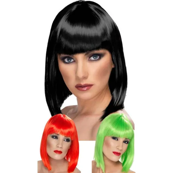 Smiffys Glam Hair Perúca Corta Multicolor